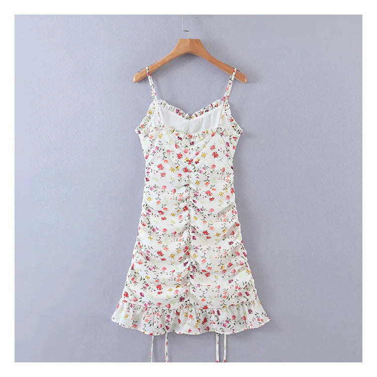 Blumen-Strapsrock im Nischendesign mit Rüschenbesatz 7148