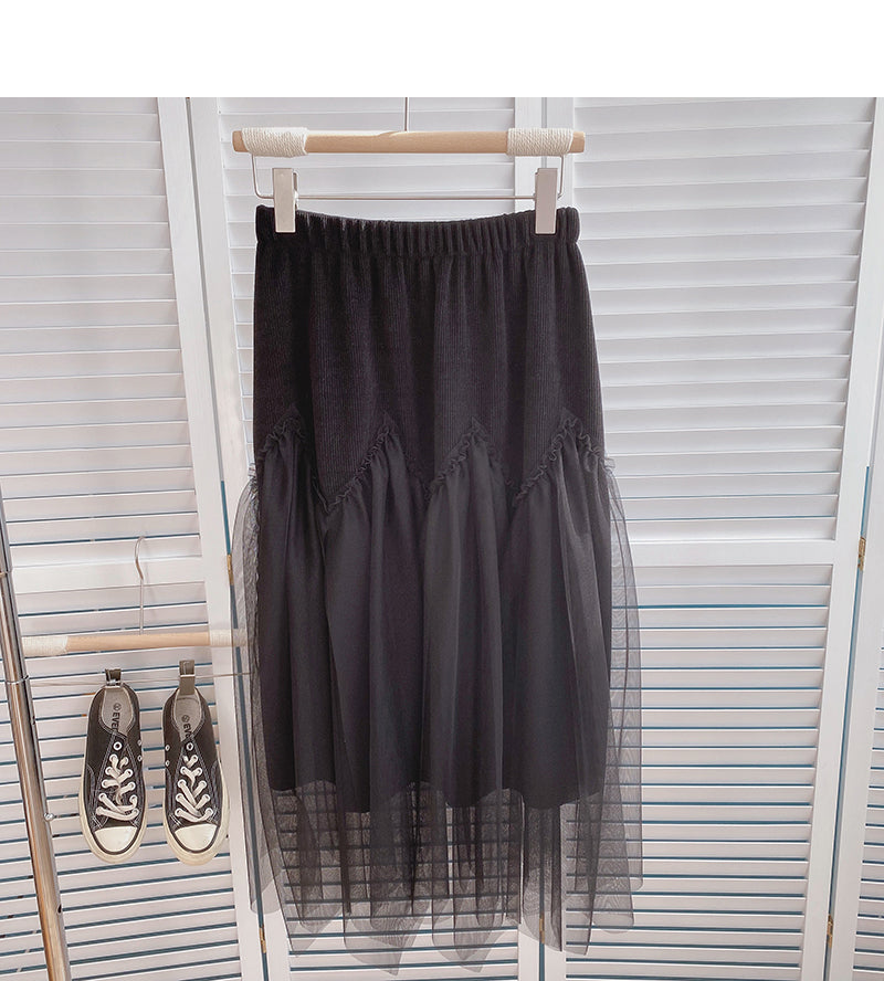New Korean style Hong Kong Style slim A-line skirt 5809
