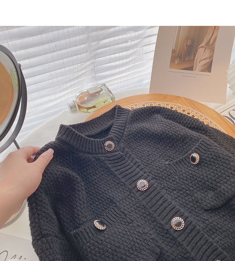 Koreanisches lockeres Retro-Top mit kurzem Rundhalsausschnitt 5877