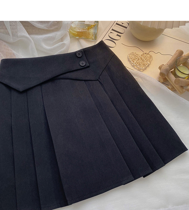 Jupe plissée taille haute slim au design anti-âge 5662