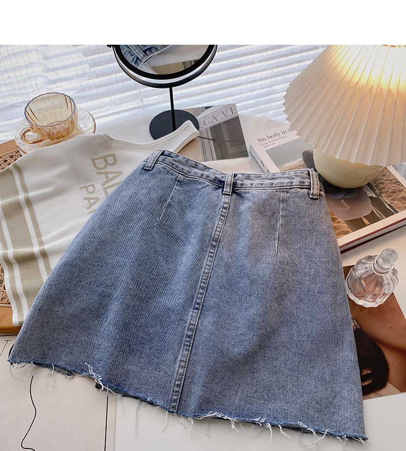 New Korean fashionable small split hip skirt 5610
