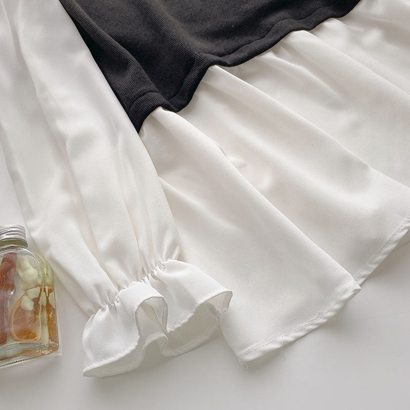 Nouvelle chemise coréenne à manches évasées 6286