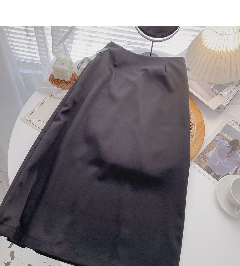 Korean ins personalized fashion high waist design, slim skirt 5736