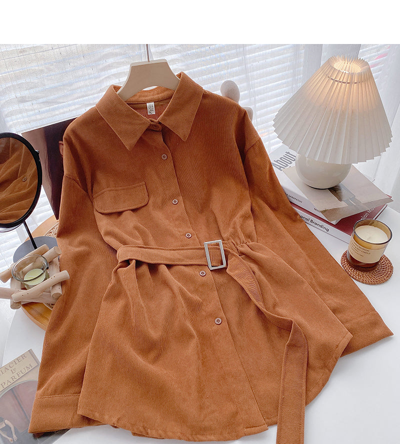 Bundschnürung mit langen Ärmeln im koreanischen Stil 6340