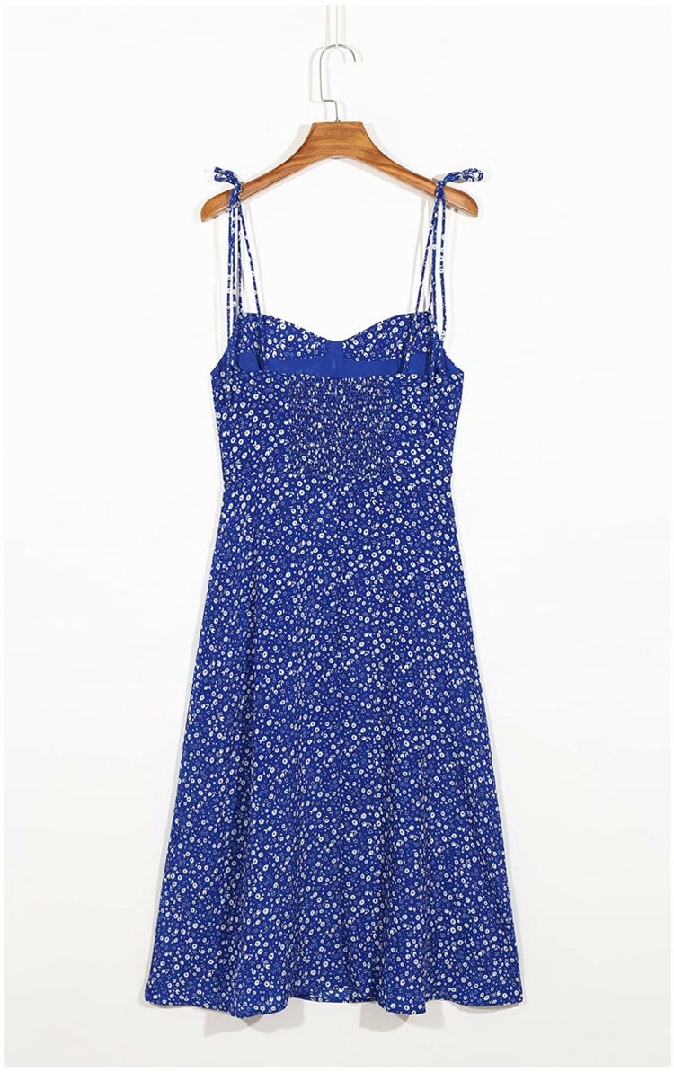 Jupe à cordon de serrage à la taille, robe fendue sans manches, mode 7102