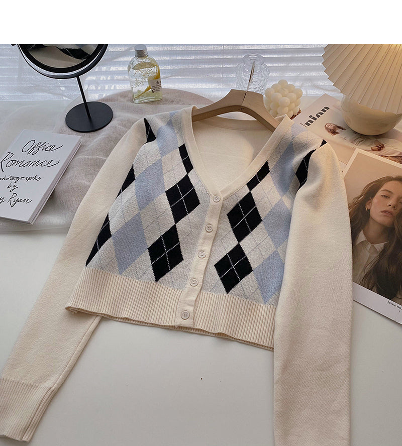 New Korean casual short long sleeve top 6641