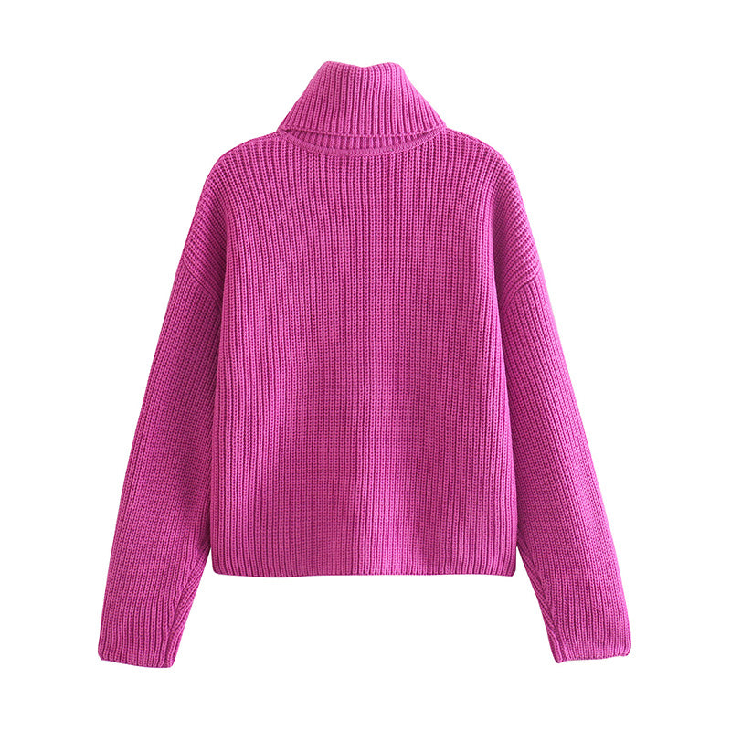 Pull polyvalent à manches longues et col montant 7207