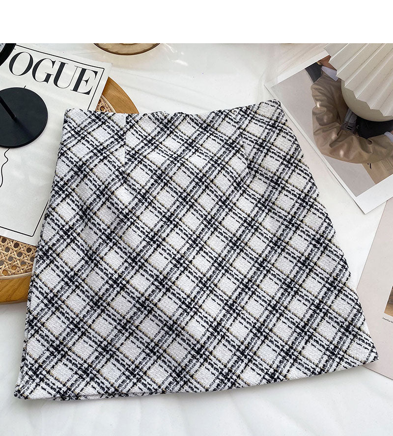 Korean style, retro, thin, versatile skirt fashion 5538