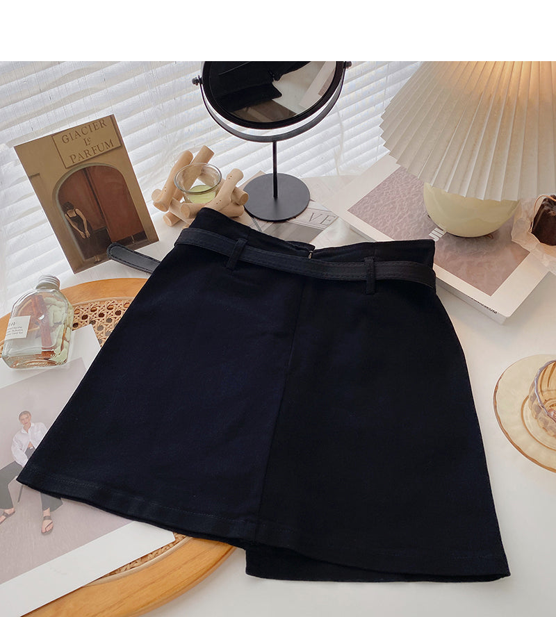 New Korean casual irregular slim skirt 5671