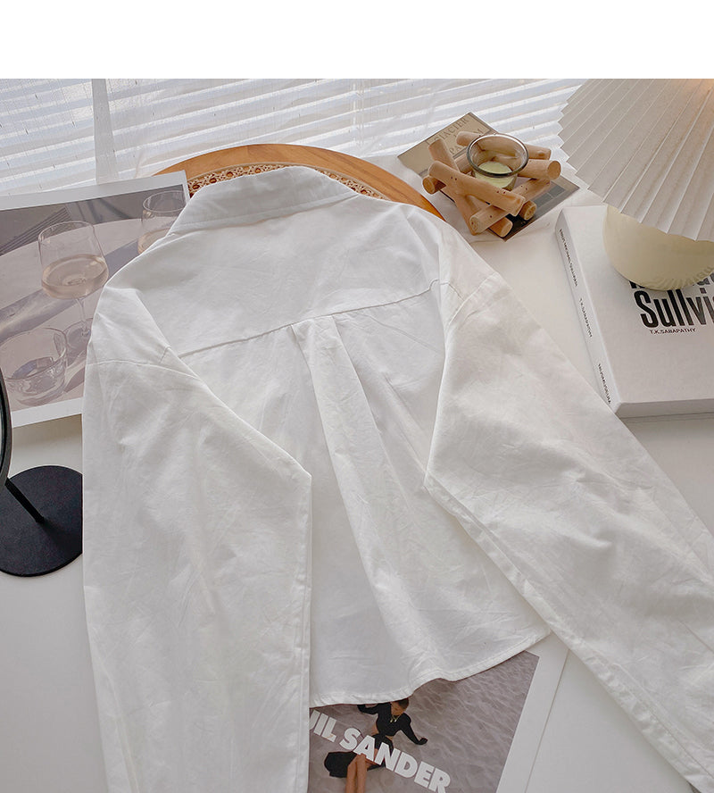 Das neue lockere literarische Top 6404 im koreanischen Stil mit schlankem Temperament