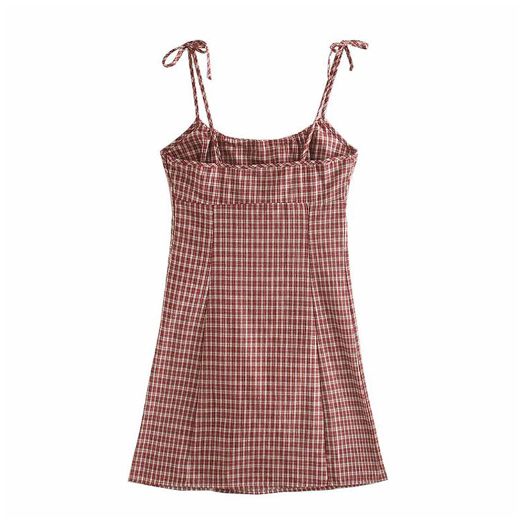 Split thin bandage suspender stitched dress sub skirt 7078