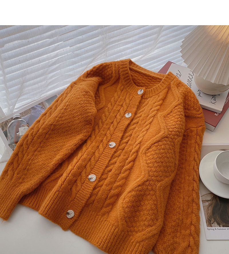 New Korean retro Hong Kong style casual versatile long sleeved twist top 5958