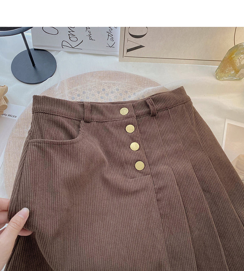 Jupe trapèze taille haute à coupe slim 5653