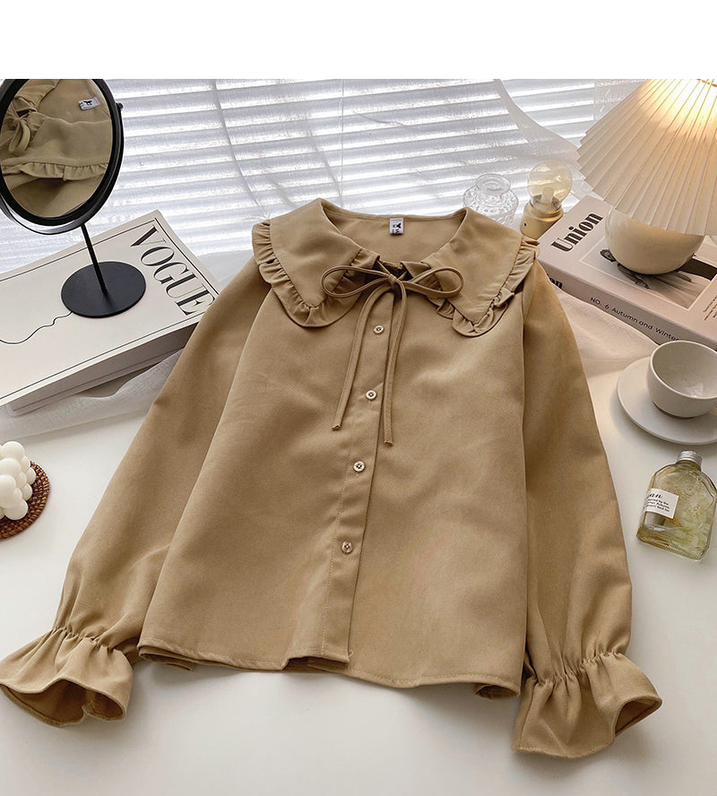 Chemisier rétro à manches évasées 6308