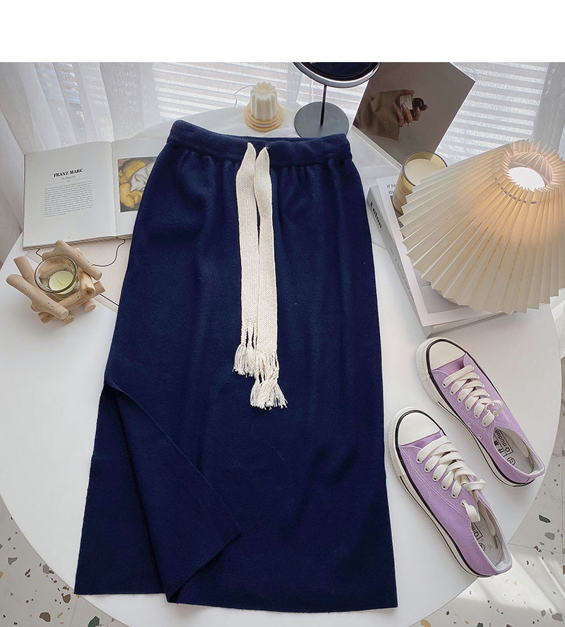 Version coréenne de la jupe fendue pop polyvalente de style paresseux 5783