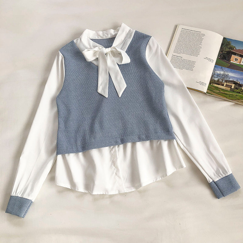 Design fake two long sleeve shirts 6241