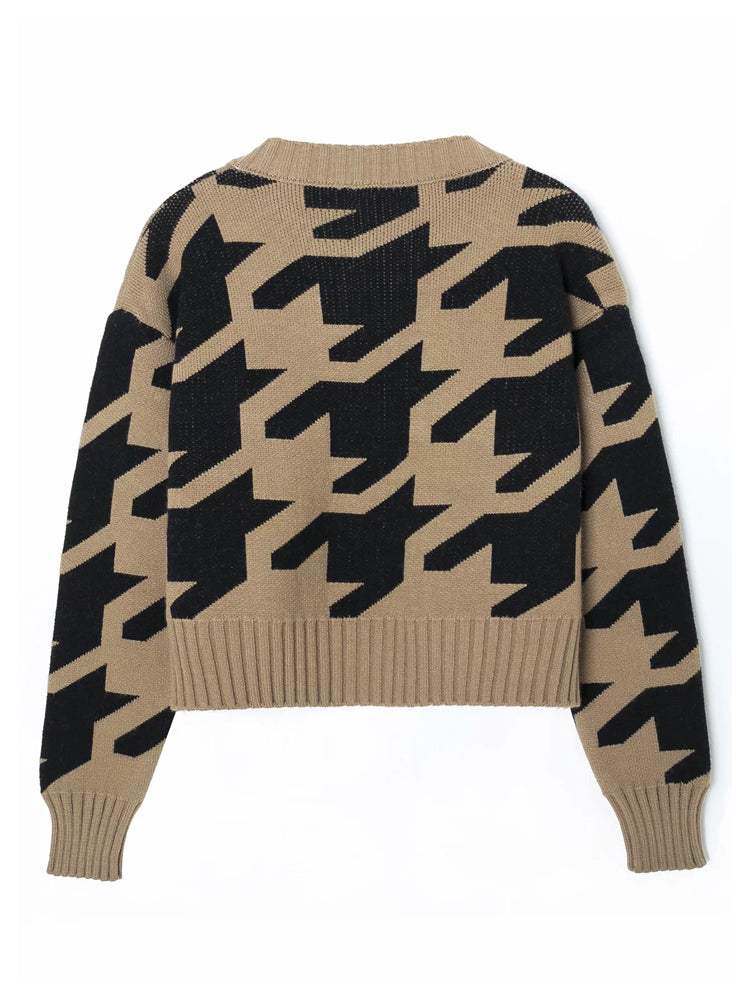 Rundhalspullover Pullover Blusenjacke Damen 7223