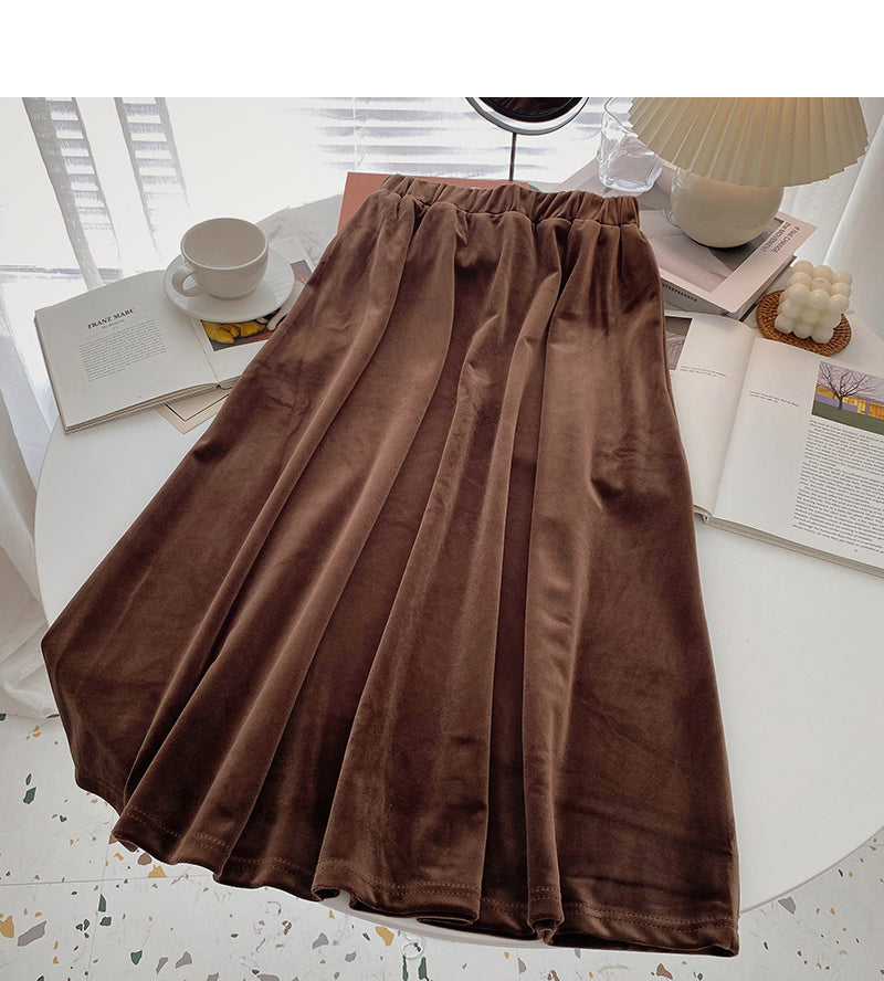 Version coréenne du style Hong Kong, jupe trapèze polyvalente 5742