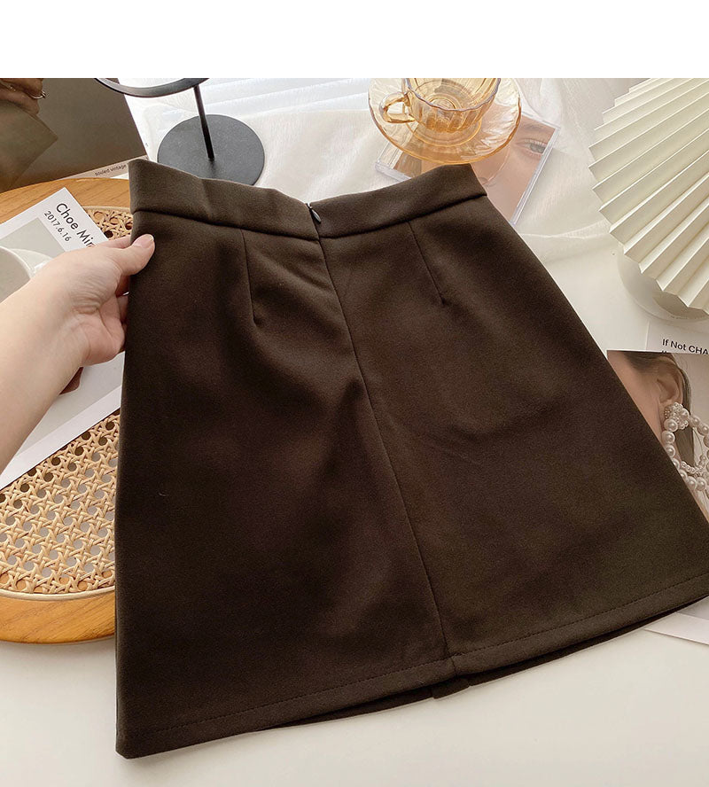 New Korean fashion retro small pocket skirt trend 5554