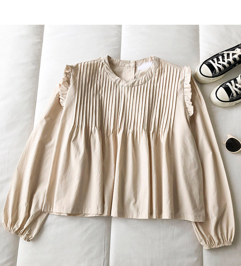 Versatile long sleeve Pullover blouse 6259