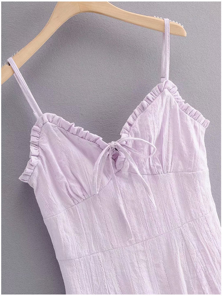 Ear edge Jacquard lace up mini suspender skirt 7088