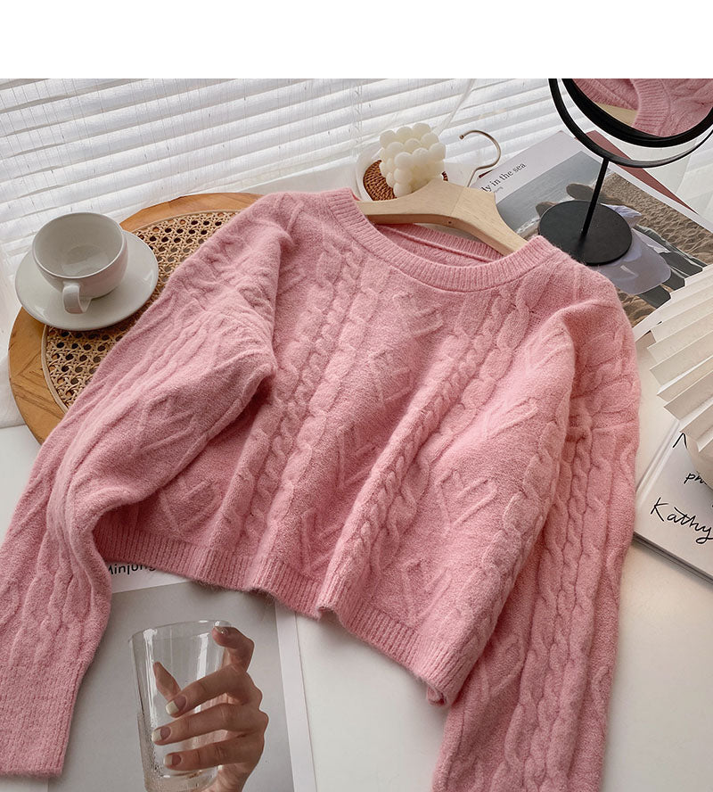 Korean solid color small man versatile Pullover Top 5941