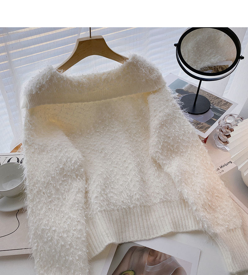 Korean minority design bow tassel long sleeve top 6583