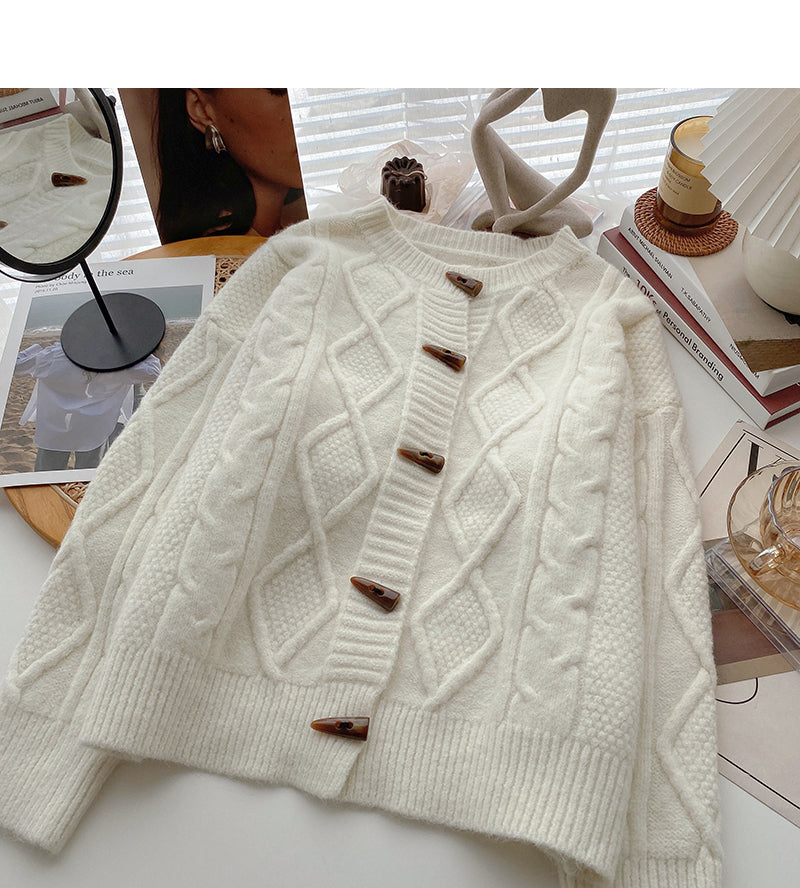 Haut boutonné vintage à col rond 6039