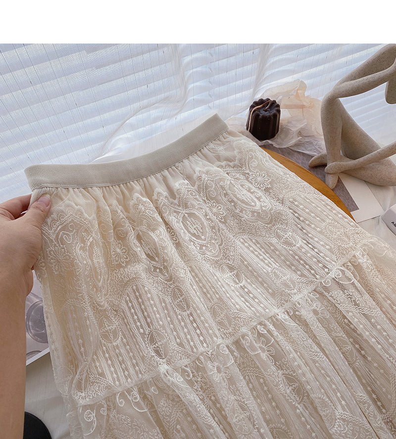 La nouvelle version coréenne est une jupe trapèze douce et fine 5811