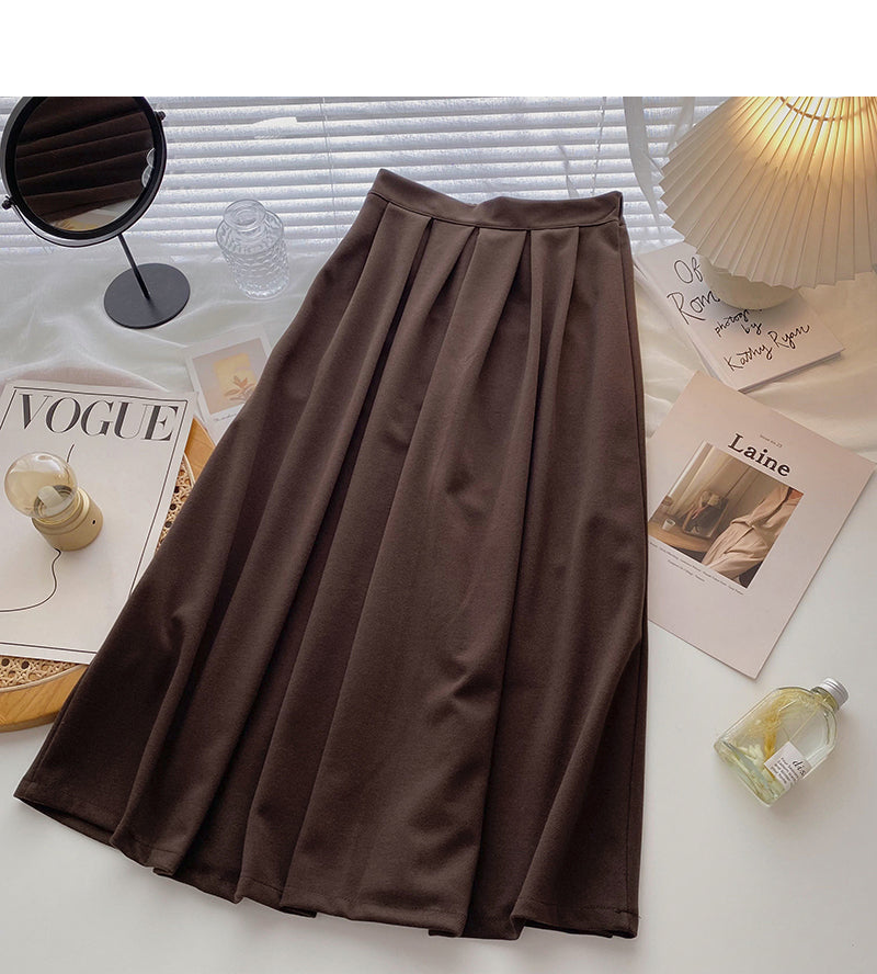 Retro High Waist slim A-line skirt 5781