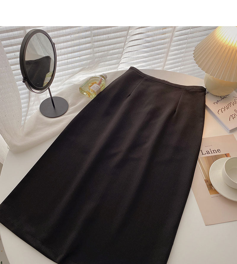 Split design, casual and versatile, popular high waist A-line skirt 5701