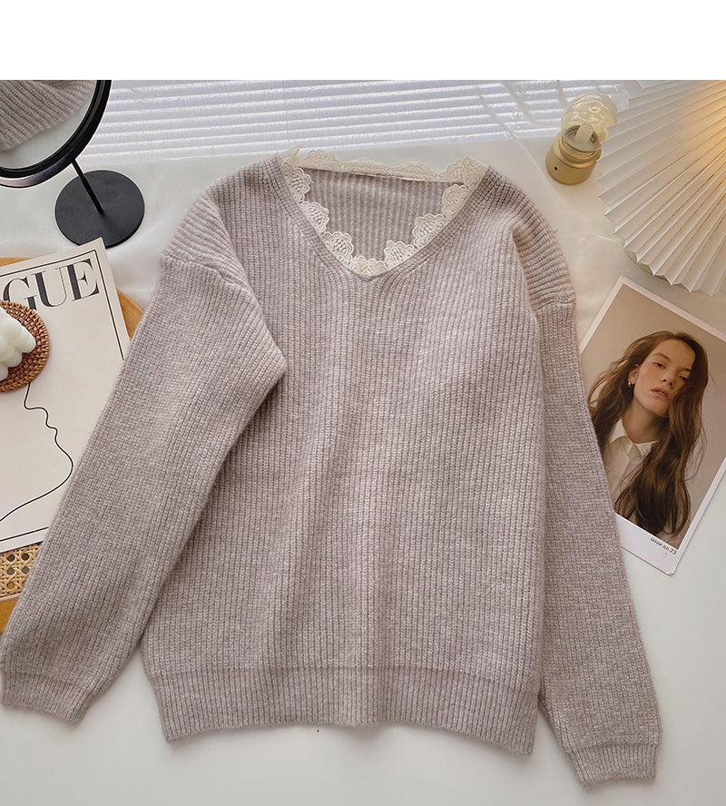 Haut ample à manches longues au design coréen 5961