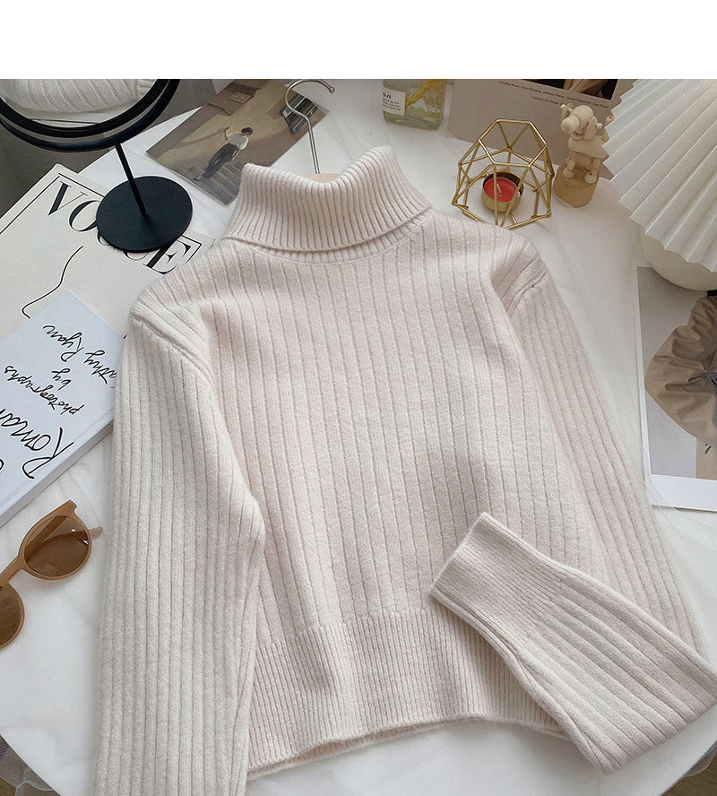 Lazy loose short slim long sleeve Pullover Top 6119