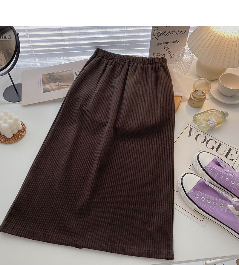 Jupe mi-longue trapèze taille haute et coupe trapèze 5720