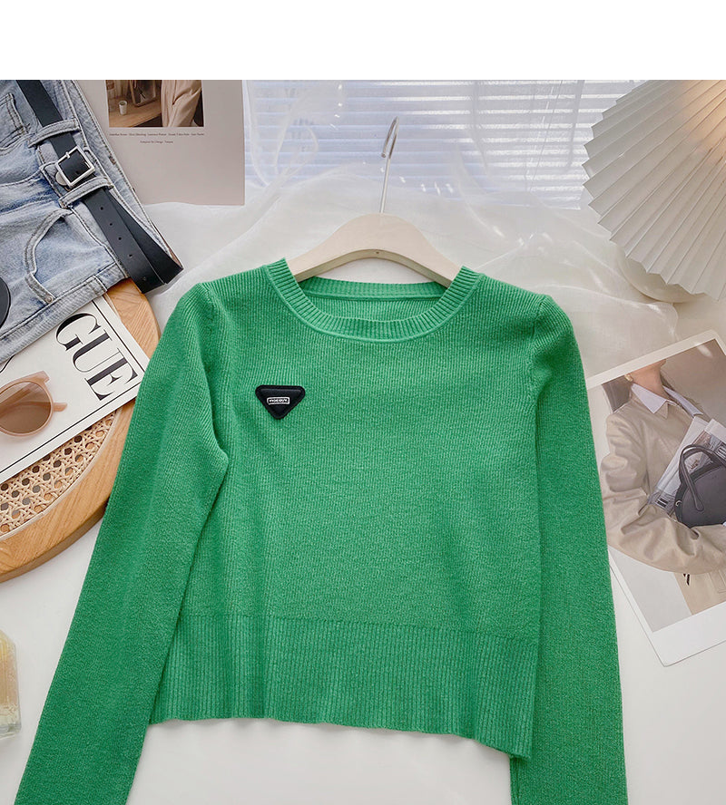 Versatile simple design short Pullover Top 6620