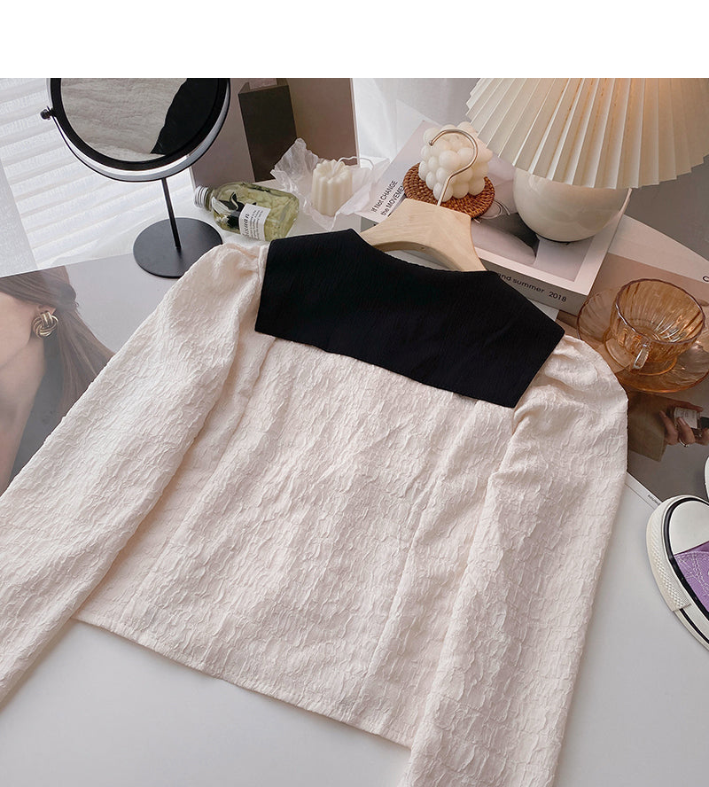 Das neue koreanische Puppenhalsband in Kontrastfarbe fühlt sich oben dünn an 6397