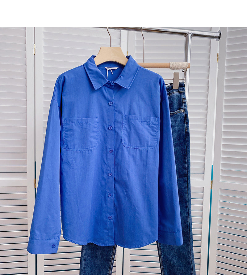 Solid shirt versatile casual design 6394