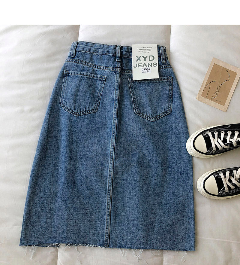 New slim, high waist, harbor style, medium length skirt 5684