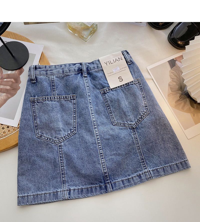 Korean minority design versatile casual light proof skirt 5611