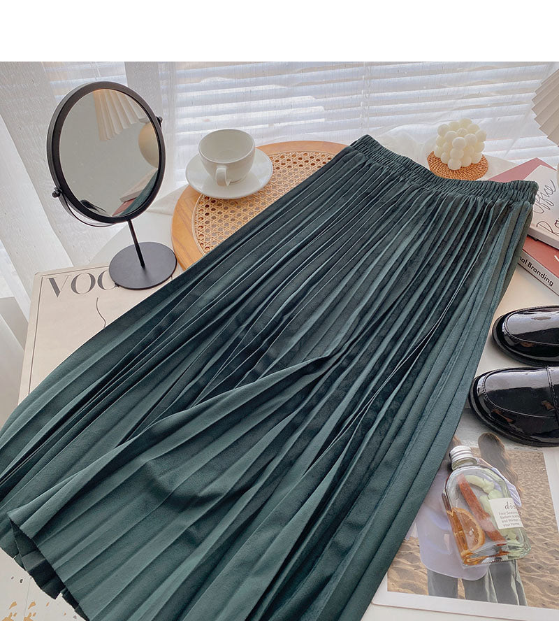 Jupe taille haute en forme de A de style Port Vintage 5777