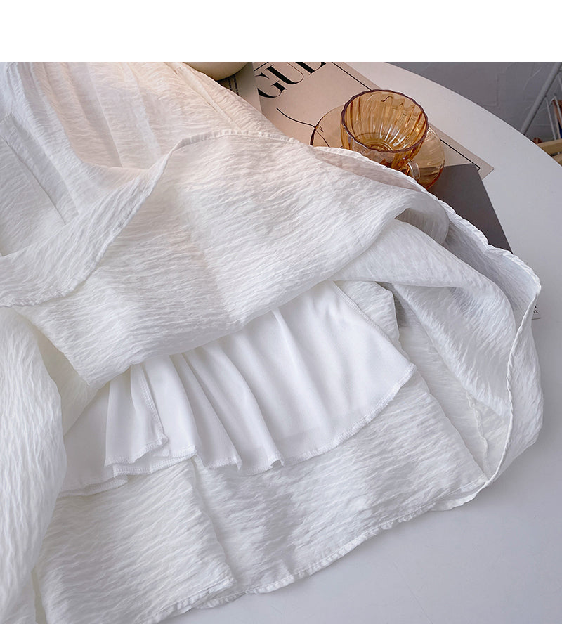 Korean version of gentle hanging medium length skirt 5798