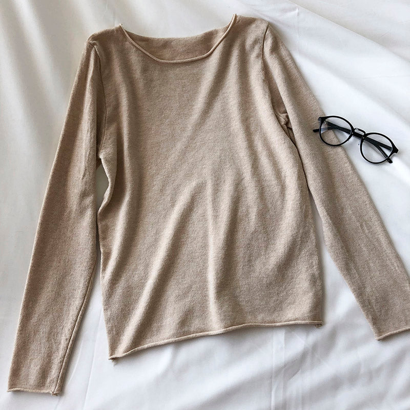 T-shirt basique uni à fond plat T-shirt T-shirt 6470