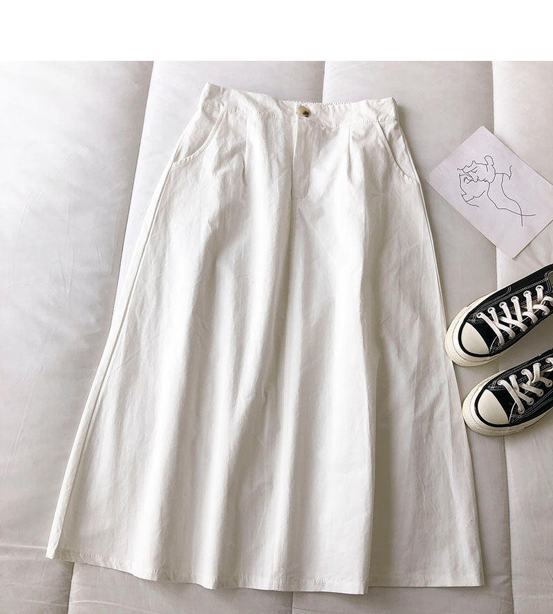 New Korean version of Hong Kong style casual casual skirt 5690