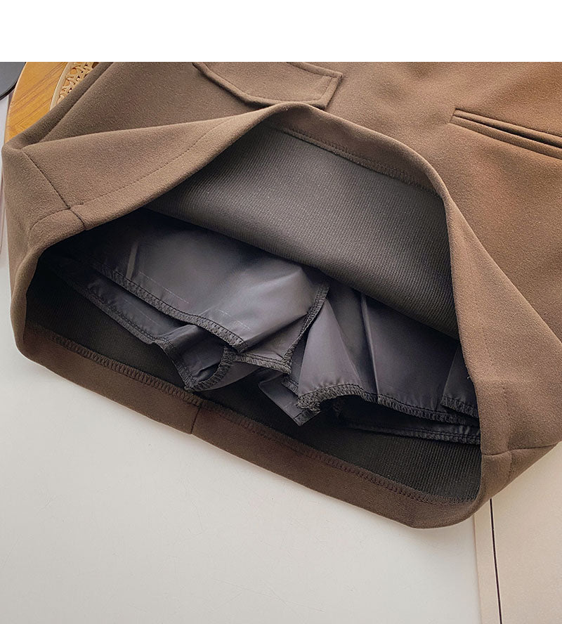 Retro slim short skirt with high waist design 5489