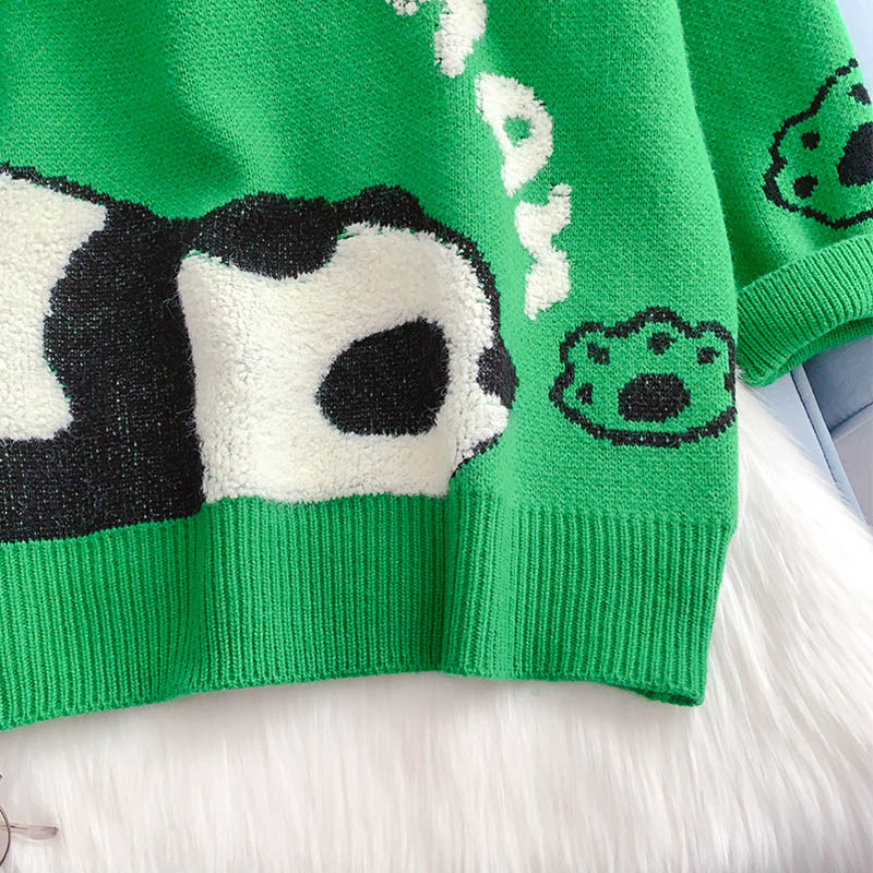 College style cute cartoon sweater loose lazy style 5234