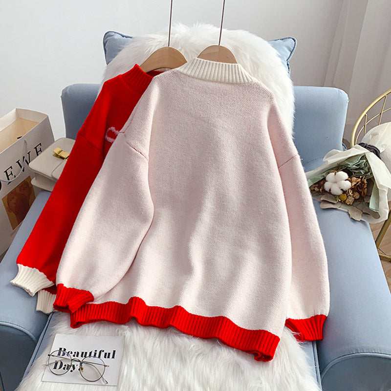 Christmas elk sweater new bottomed sweater top 5233