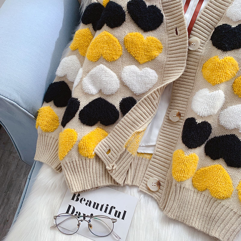 Love aging cardigan sweater sweater sweater coat 5102