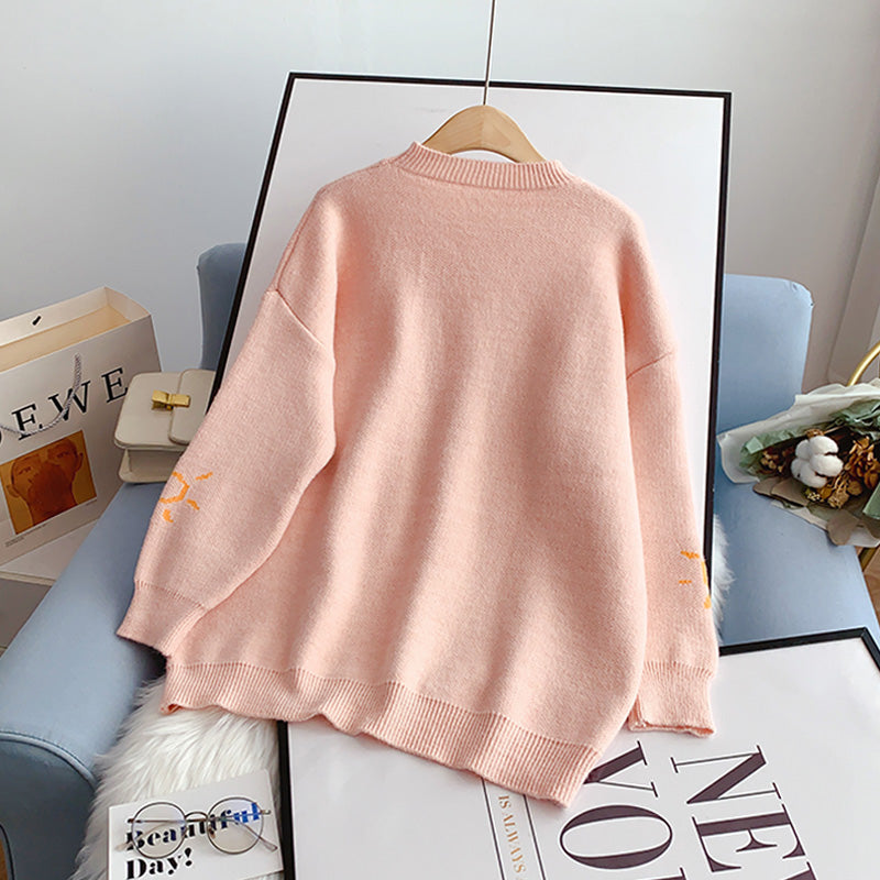 Pullover Pullover Pullover lockeres koreanisches Pulloveroberteil 5001