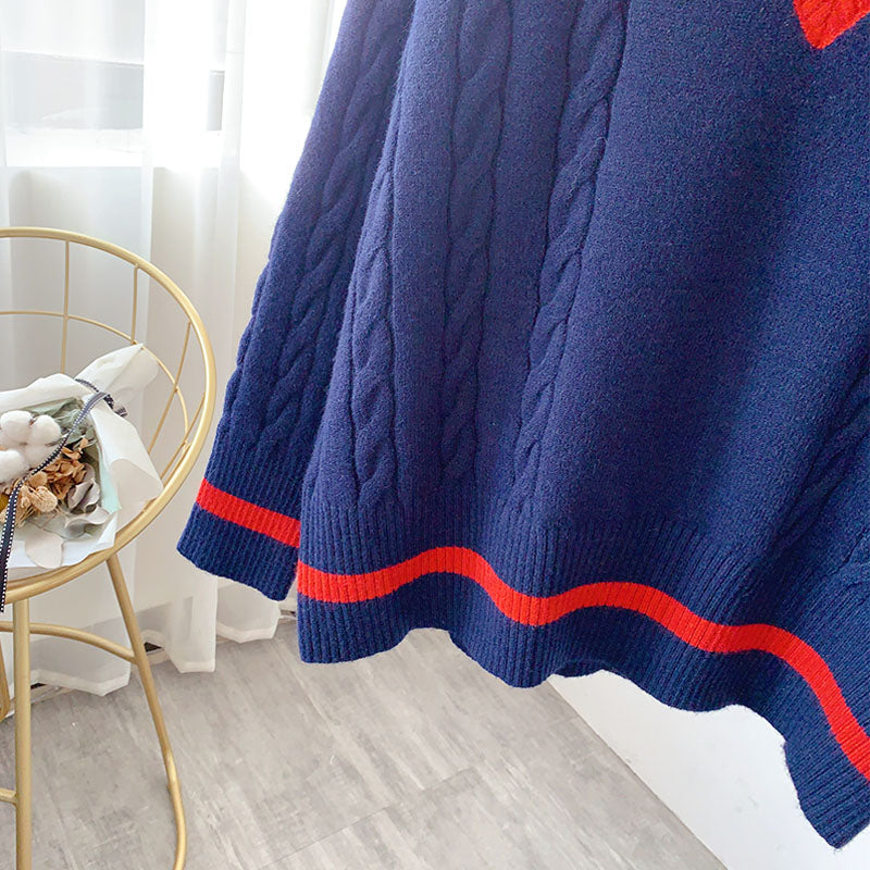 Japanese college style loose Pullover Sweater sweater top 5031