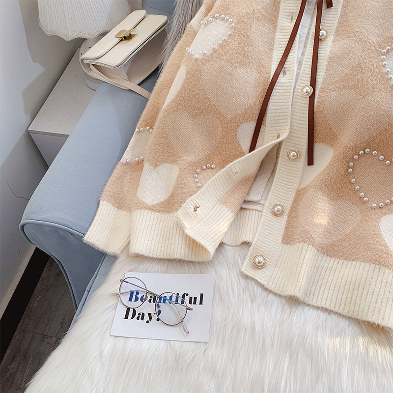 Pullovermantel aus schwerem Industrie-Nagelperlen 5008